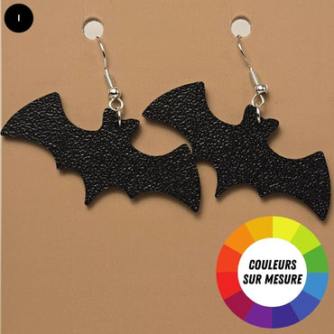 Boucle d'oreille en forme de Chauve-Souris avec crochets hypoallergéniques sans nickel