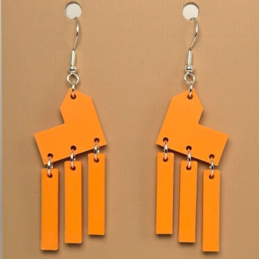 Boucle d'oreille en forme de Maison Catan avec crochets hypoallergéniques sans nickel