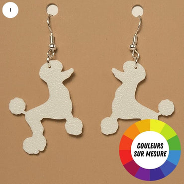 Boucle d’oreille caniche hypoallergénique imprimée en 3D