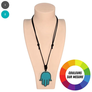 Collier en forme de Main de Hamsa imprimé en 3D, léger et symbolique