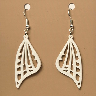 Boucle d'oreille en forme de Aile - Hypoallergénique