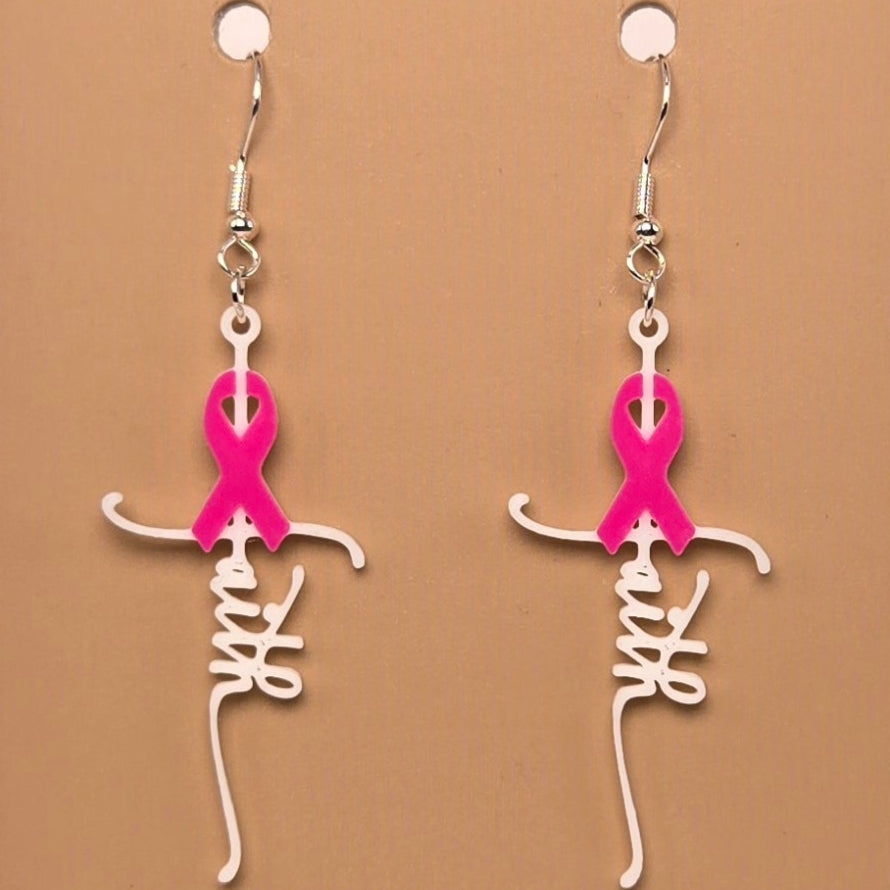 Boucle d'oreille en forme de Cancer du sein - Hypoallergénique