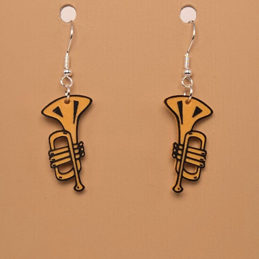 Boucle d'oreille en forme de Trompette - Hypoallergénique