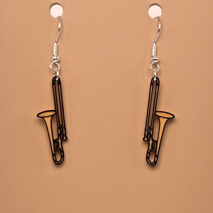 Boucle d'oreille en forme de Trombone - Hypoallergénique