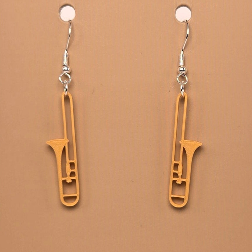 Boucle d'oreille en forme de Trombone - Hypoallergénique