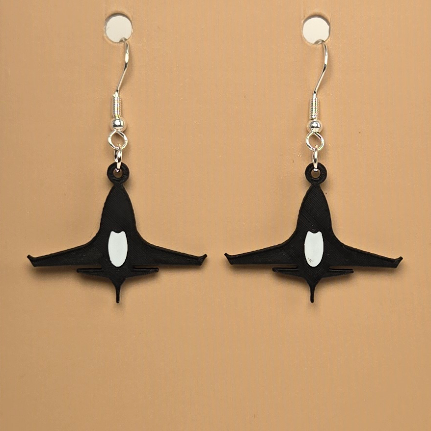 Boucle d'oreille en forme d'Avion - Hypoallergénique