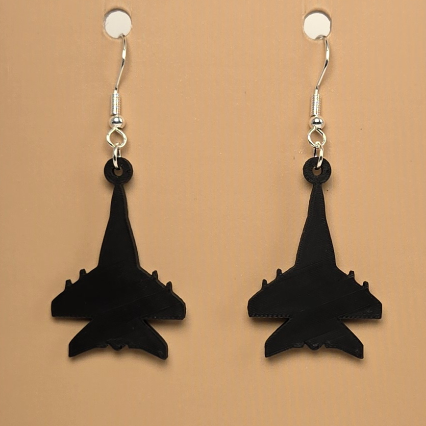 Boucle d'oreille en forme d'Avion - Hypoallergénique