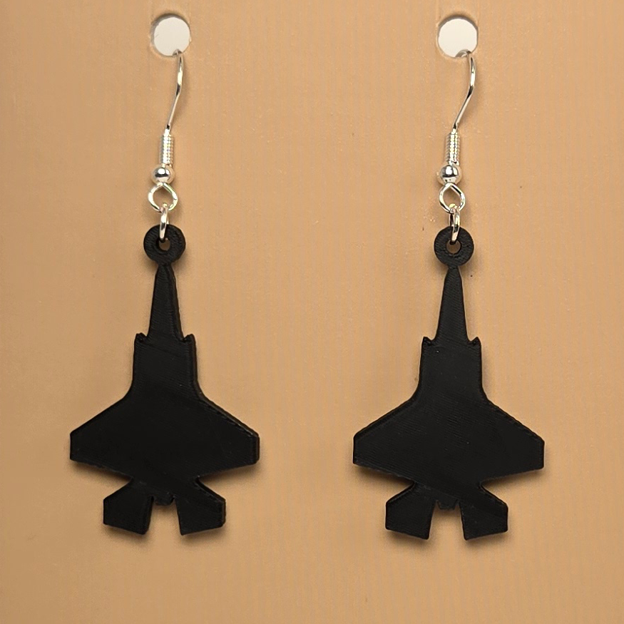 Boucle d'oreille en forme d'Avion - Hypoallergénique