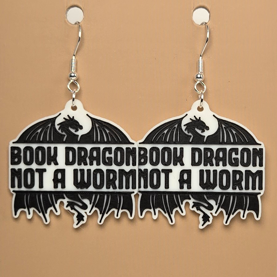 Boucle d'oreille en forme de Dragon Studio - Hypoallergénique