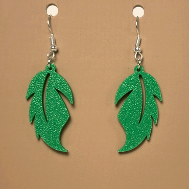 Boucle d'oreille en forme de Feuille - Hypoallergénique