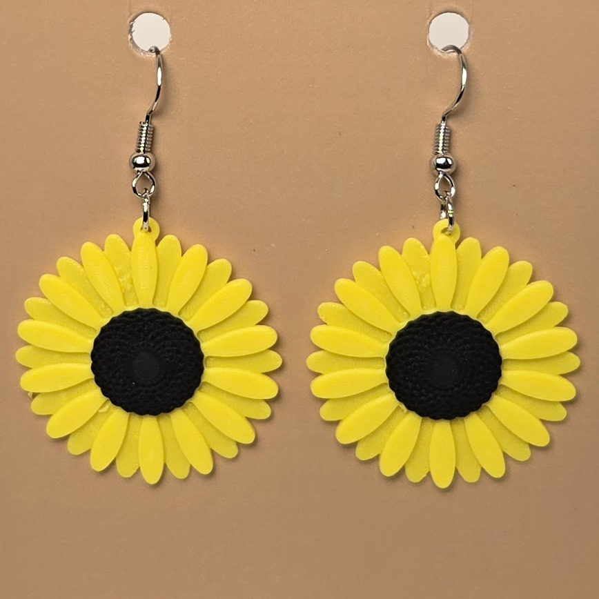 Boucle d'oreille en forme de Fleur - Hypoallergénique