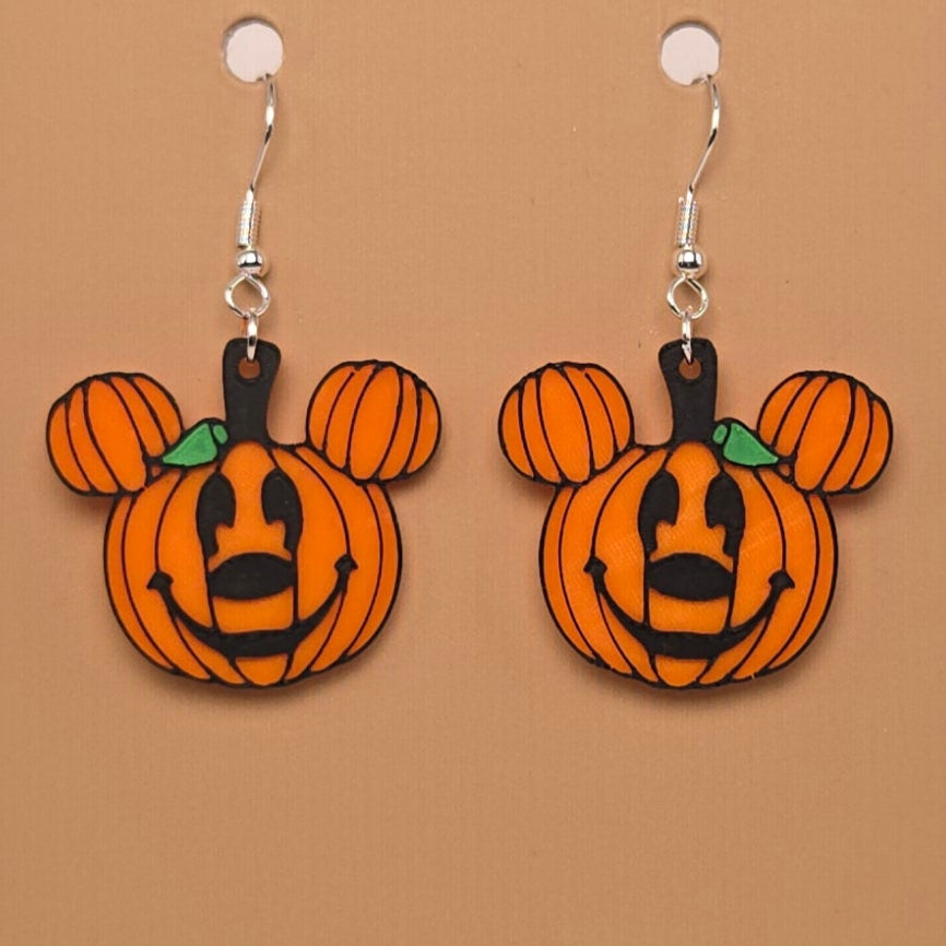 Boucle d'oreille en forme de Citrouille - Hypoallergénique