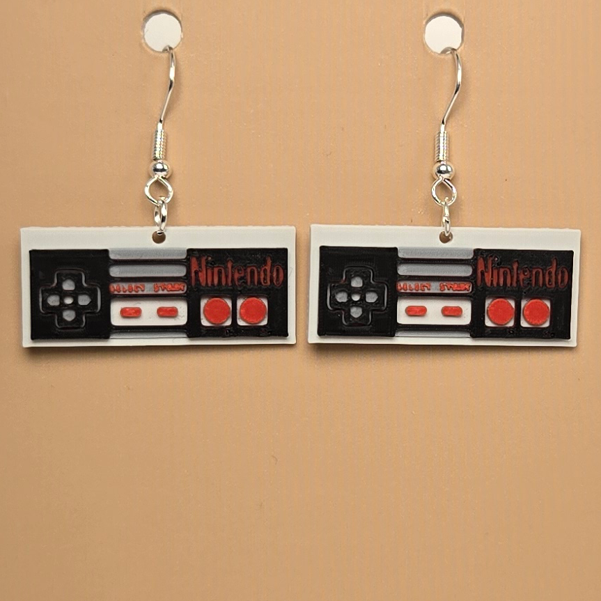 Boucle d'oreille en forme de Manette Nintendo - Hypoallergénique