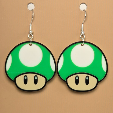 Boucle d'oreille en forme de Champignon - Hypoallergénique