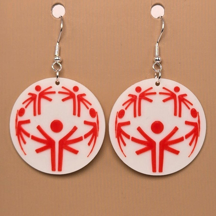 Boucle d'oreille en forme de Special Olympics - Hypoallergénique