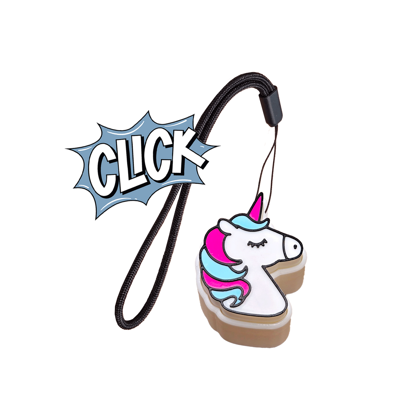 Jouet Clicker en forme de licorne
