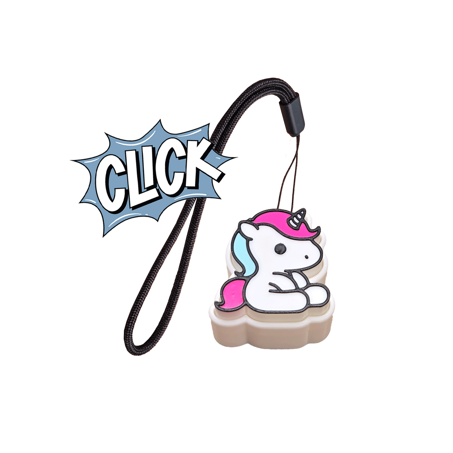 Jouet Clicker en forme de licorne