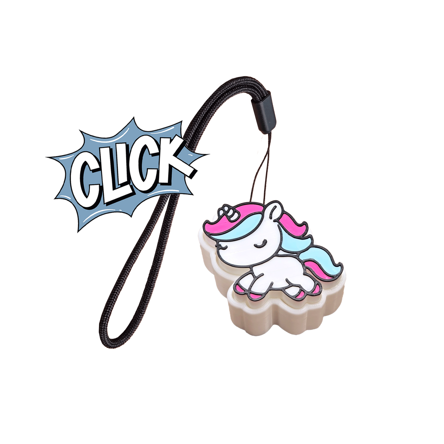 Jouet Clicker en forme de licorne