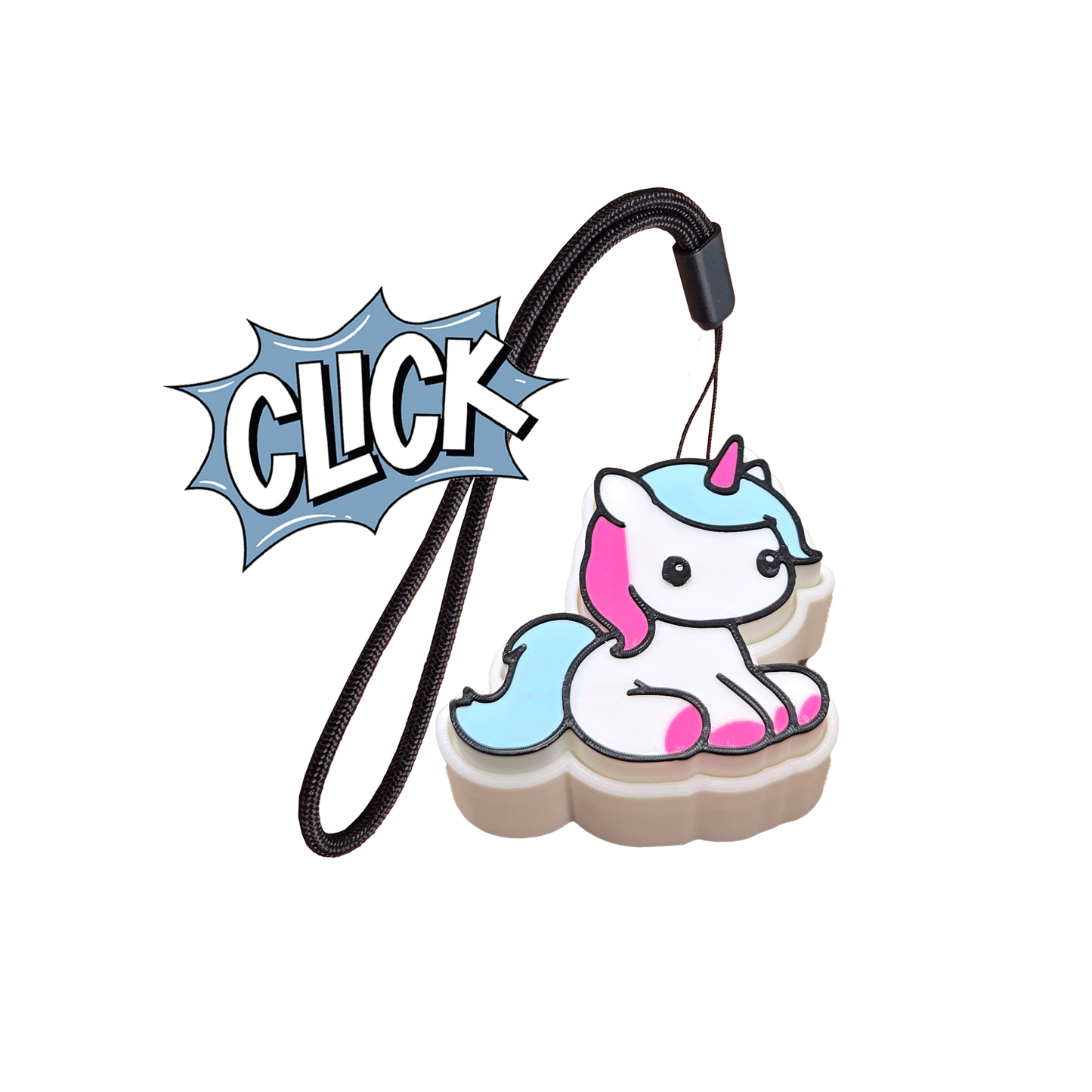 Jouet Clicker en forme de licorne