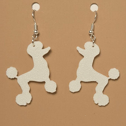 Boucle d’oreille caniche hypoallergénique imprimée en 3D