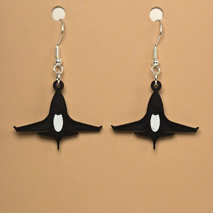 Boucle d'oreille en forme d'Avion avec crochets hypoallergéniques sans nickel