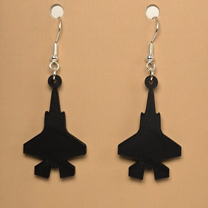 Boucle d'oreille en forme d'Avion avec crochets hypoallergéniques sans nickel