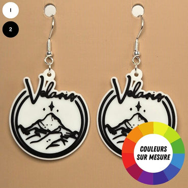 Boucle d'oreille en forme de Acotar Studio avec crochets hypoallergéniques sans nickel