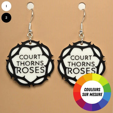 Boucle d'oreille en forme de Acotar Studio avec crochets hypoallergéniques sans nickel