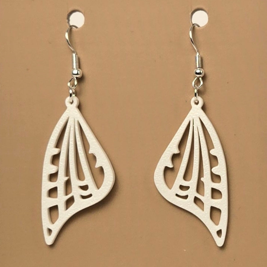 Boucle d'oreille en forme de Aile avec crochets hypoallergéniques sans nickel