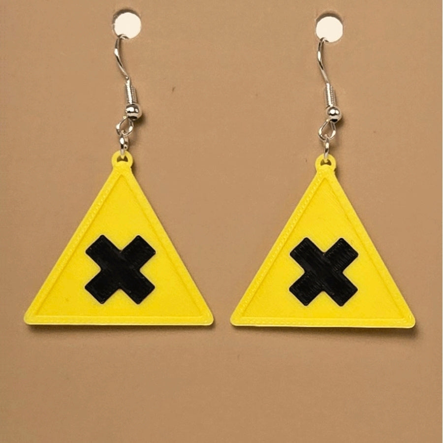 Boucle d'oreille en forme de Avertissement (Irritant)