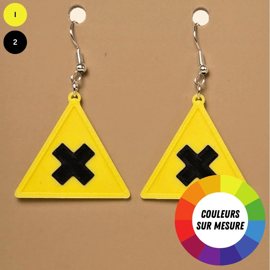 Boucle d'oreille en forme de Avertissement (Irritant)