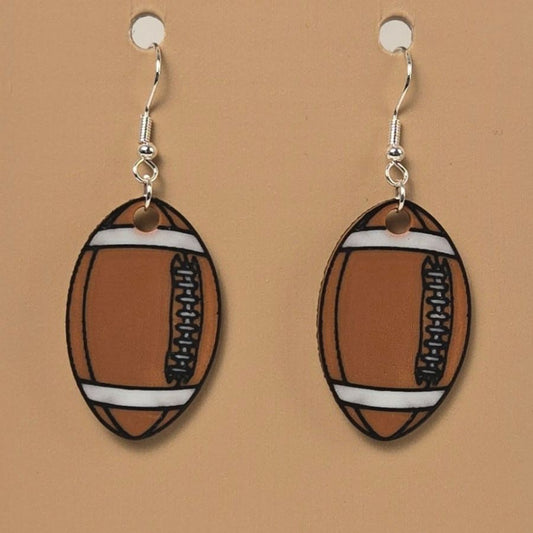 Boucle d'oreille en forme de Ballon Football avec crochets hypoallergéniques sans nickel