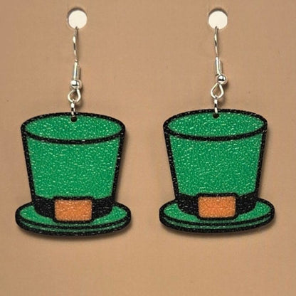 Boucle d'oreille en forme de chapeau festif avec crochets hypoallergéniques sans nickel