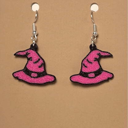 Boucle d'oreille en forme de Chapeau Sorcier avec crochets hypoallergéniques sans nickel