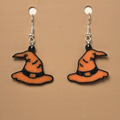 Boucle d'oreille en forme de Chapeau Sorcier avec crochets hypoallergéniques sans nickel