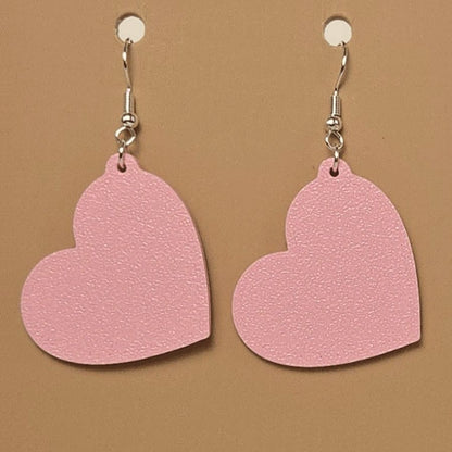 Boucle d'oreille en forme de Coeur imprimée en 3D avec crochets hypoallergéniques sans nickel