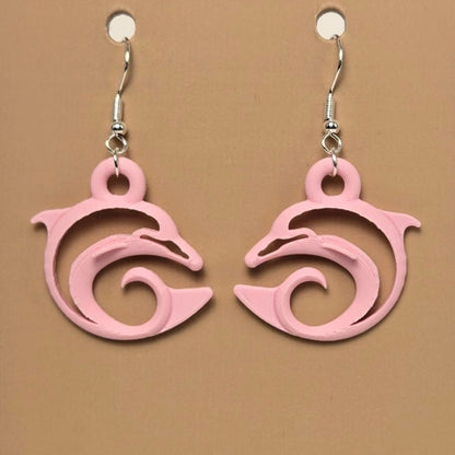 Boucle d'oreille en forme de Dauphin avec crochets hypoallergéniques sans nickel