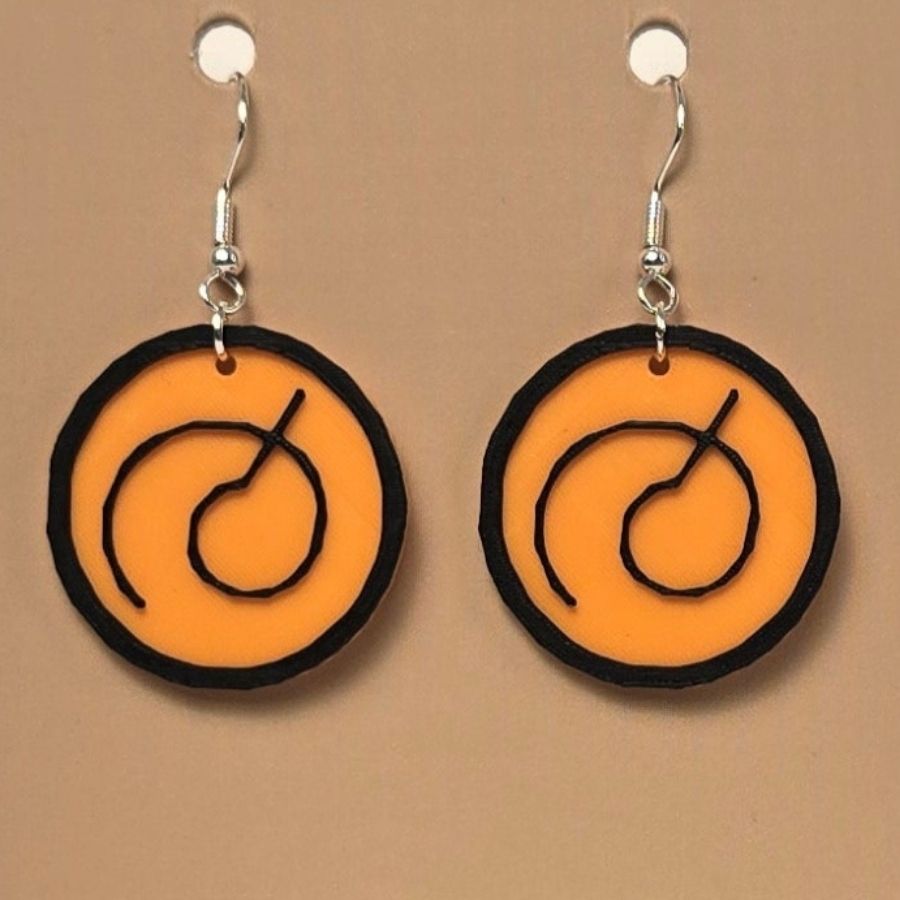 Boucle d'oreille en forme de Dragon Ball (Whis Symbol Gi) avec crochets hypoallergéniques sans nickel
