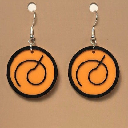 Boucle d'oreille en forme de Dragon Ball (Whis Symbol Gi) avec crochets hypoallergéniques sans nickel