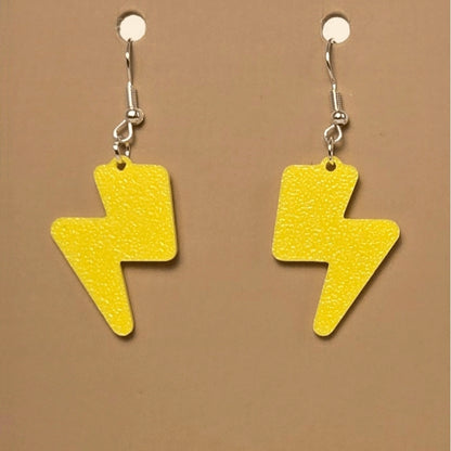 Boucle d'oreille en forme de Éclair avec crochets hypoallergéniques sans nickel