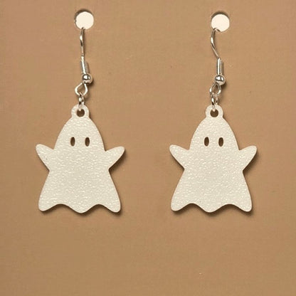 Boucle d'oreille en forme de Fantôme avec crochets hypoallergéniques sans nickel