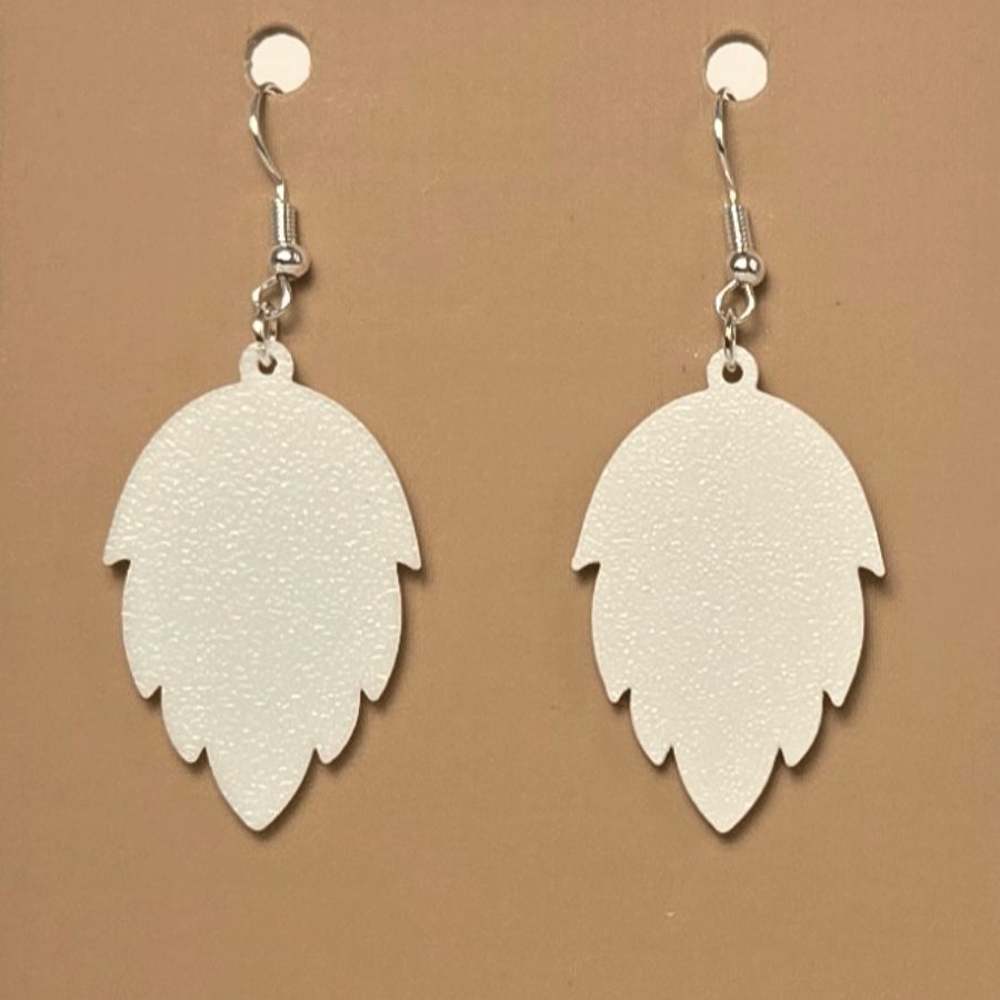 Boucle d'oreille en forme de Feuille avec crochets hypoallergéniques sans nickel