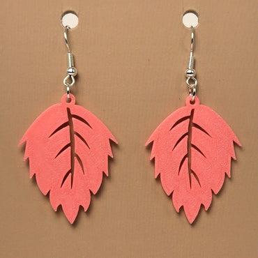 Boucle d'oreille en forme de Feuille avec crochets hypoallergéniques sans nickel