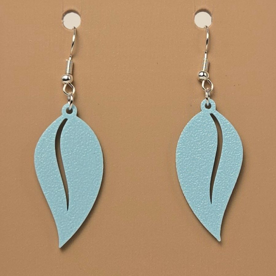 Boucle d'oreille en forme de Feuille avec crochets hypoallergéniques sans nickel