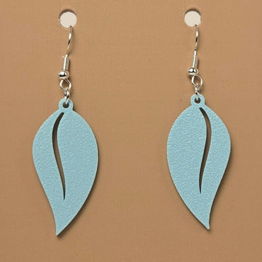 Boucle d'oreille en forme de Feuille avec crochets hypoallergéniques sans nickel