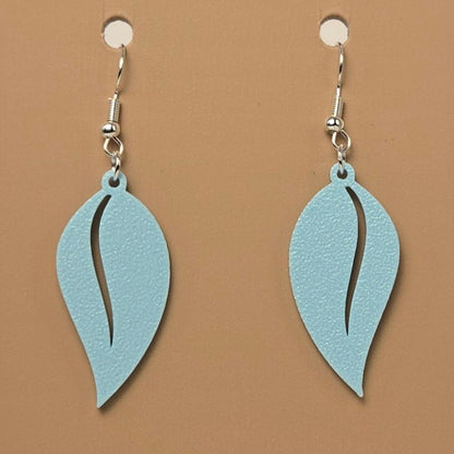 Boucle d'oreille en forme de Feuille avec crochets hypoallergéniques sans nickel