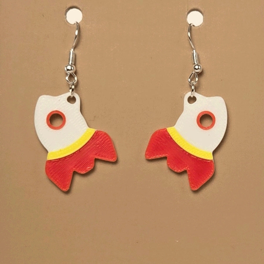 Boucle d'oreille en forme de Fusée avec crochets hypoallergéniques sans nickel