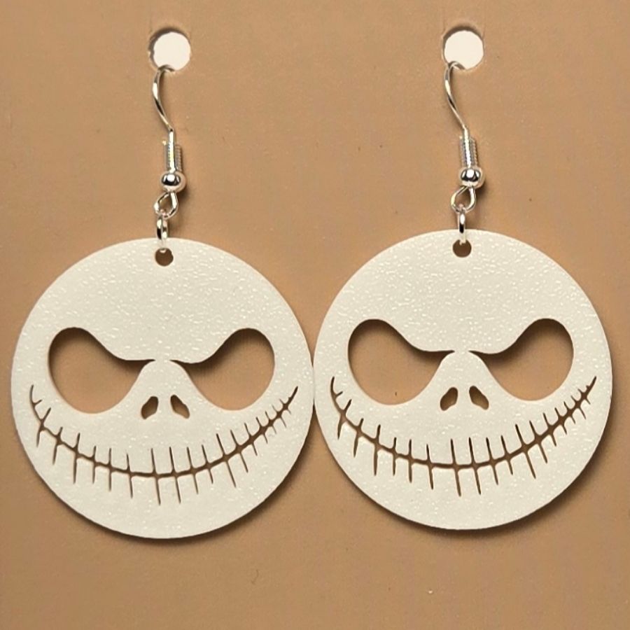 Boucle d'oreille en forme de Jack Skellington avec crochets hypoallergéniques sans nickel