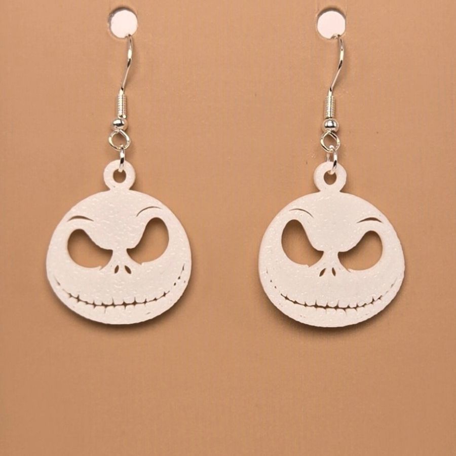 Boucle d'oreille en forme de Jack Skellington avec crochets hypoallergéniques sans nickel