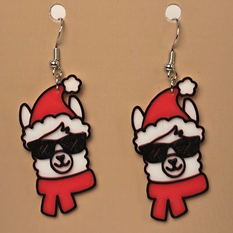 Boucle d'oreille en forme de Lama adorable avec crochets hypoallergéniques sans nickel